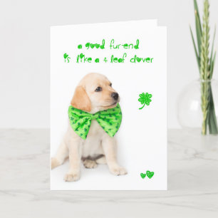 Carte Chiot de Jour de la Saint Patrick d'amitié