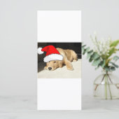 Carte Chiot de Noël Golden Retriever (Debout devant)