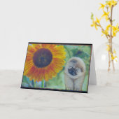 Carte Chiot de Tournesol (Fleur jaune)
