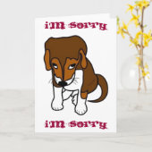 Carte Chiot désolé (Fleur jaune)