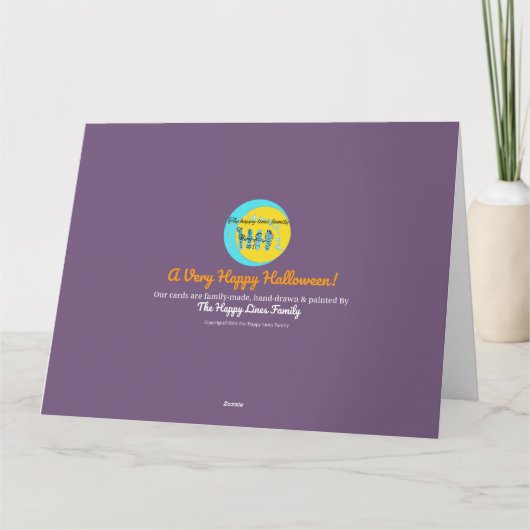 Carte Chiot d'Halloween doux (Dos)