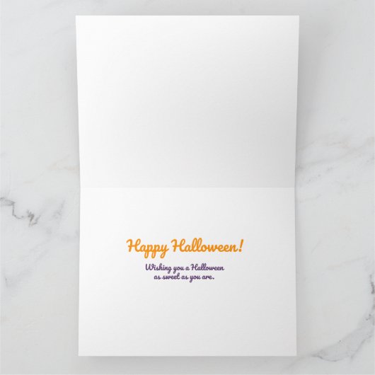 Carte Chiot d'Halloween doux (Intérieur)