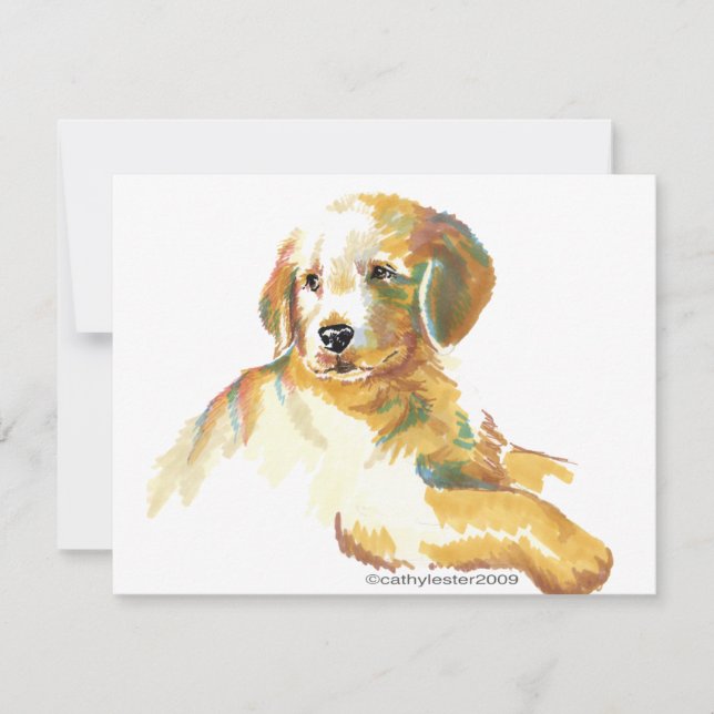 Carte Chiot d'or - Chérie (Devant)