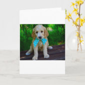 Carte chiot doré (Fleur jaune)