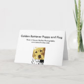 Carte Chiot et drapeau Golden Retriever (Dos)