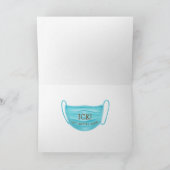 Carte Chiot Golden Retriever avec masque facial (Intérieur)