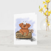 Carte Chiot Gratuit Plus 1 Dessin Animé (Fleur jaune)