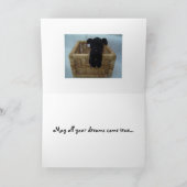 Carte Chiot Noir Dans Un Panier (Intérieur)