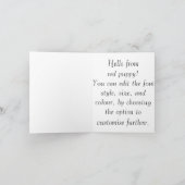 Carte chiot rouge "mains en prière" (Intérieur)