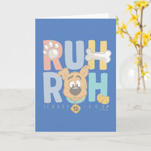 Carte Chiot Scooby-Doo "Ruh Roh" (Fleur jaune)