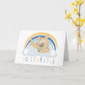 Carte Chiot Scooby-Doo "tellement adorable" (Fleur jaune)