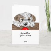 Carte Chiot tiré à la main | Avoir du mal (Dos)