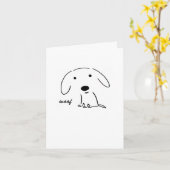 Carte Chiot toutou (Fleur jaune)