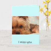 Carte chiot yorkie (Fleur jaune)