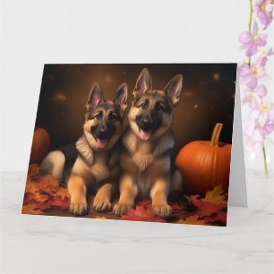 Carte Chiots Berger Allemand Délice d'Automne Citrouille