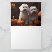 Carte Chiots Coton De Tulear Délice d'Automne Citrouille (Intérieur)