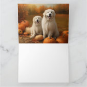 Carte Chiots des Pyrénées Délice de citrouille d'automne (Intérieur)