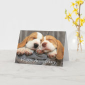 Carte Chiots endormis (Fleur jaune)