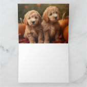 Carte Chiots Goldendoodle Délice d'Automne Citrouille (Intérieur)