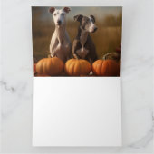 Carte Chiots Greyhound Délice d'Automne Citrouille (Intérieur)