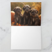 Carte Chiots Griffon à poil dur pointer en automne (Intérieur)