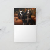 Carte Chiots Montagne Bernoise Délice d'Automne Citrouil (Intérieur)