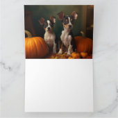 Carte Chiots Rat Terrier Délice d'Automne Citrouille  (Intérieur)