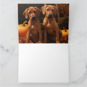 Carte Chiots Rhodesian Ridgeback Autumn Delight Pumpkin  (Intérieur)