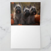 Carte Chiots Skye Terrier Délice d'Automne Citrouille (Intérieur)