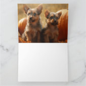 Carte Chiots Terrier Australien Délice d'Automne Citroui (Intérieur)