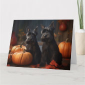 Carte Chiots Terrier Ecossais Délice d'Automne Citrouill (Devant)