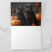 Carte Chiots Terrier Ecossais Délice d'Automne Citrouill (Intérieur)