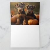 Carte Chiou Airedale Automne Délice Citrouille (Intérieur)