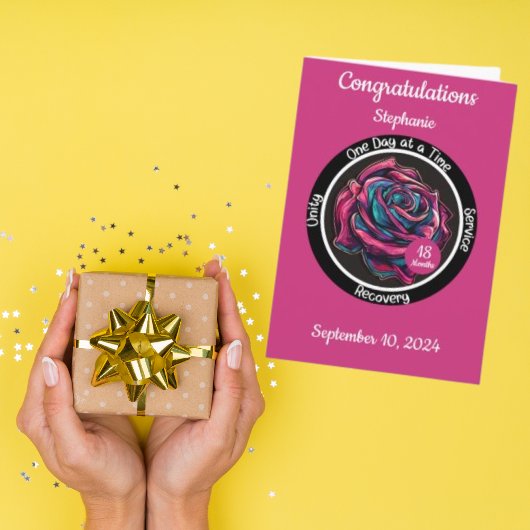 Carte Chip de sobriété rose | Récupération en 12 étapes