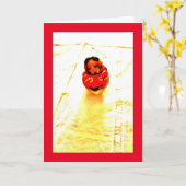Carte Chipmunk endormi (Fleur jaune)