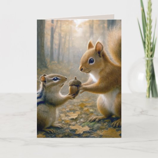 Carte Chipmunk et Merci d'écureuil (Devant)