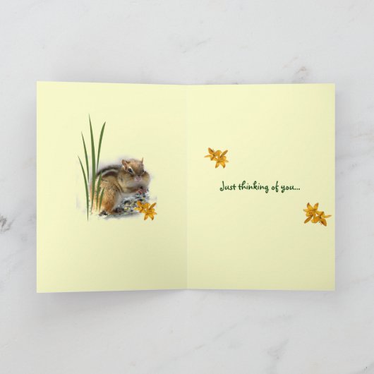 Carte Chipmunk pense à vous (Intérieur)