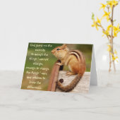 Carte Chipmunk Prière Sérénité (Fleur jaune)