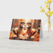 Carte Chipmunks Pour Une Bonne Chute (Fleur jaune)