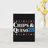 Carte Chips And Queso 2028 Funny Presidential Election 2 (Fleur jaune)