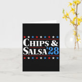 Carte Chips And Salsa 2028 Funny Presidential Election 2 (Fleur jaune)