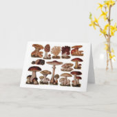 Carte Chipster végétarien steampunk vintage champignon (Fleur jaune)