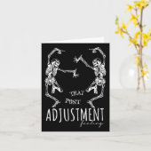Carte Chiropracteur Danser Skeletons Qui Post Ajustement (Fleur jaune)