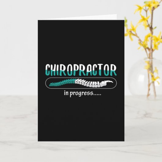 Carte Chiropractic Chiropractor In Progress Chiro Spine (Fleur jaune)