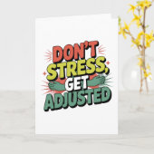 Carte Chiropractic Stress Relief Back Adjustment Gift (Fleur jaune)