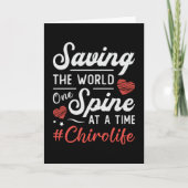 Carte Chiropractor Saving The World Spine Chiropractic (Devant)