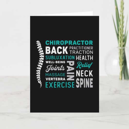 Carte Chiropractor Spine Chiro Medicine Chiropractic (Devant)