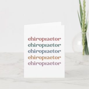 Carte Chiropraticien Rétro Chiropratique Chiro Cadeaux d