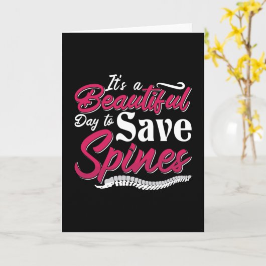 Carte Chiropratique C'est un beau jour Chiropraticien (Fleur jaune)