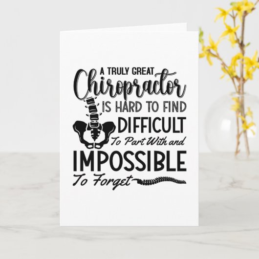 Carte Chiropratique Chiro épine Vraiment grand chiroprat (Fleur jaune)